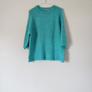 Women’s Crew Neck Sweater in Turquoise Blue